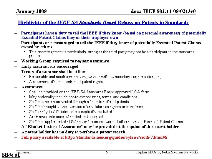January 2008 doc. : IEEE 802. 11 -08/0213 r 0 Highlights of the IEEE-SA