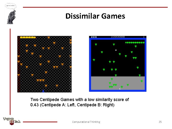 Dissimilar Games Two Centipede Games with a low similarity score of 0. 43 (Centipede