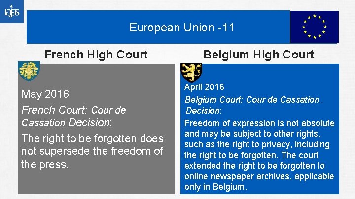 European Union -11 French High Court May 2016 French Court: Cour de Cassation Decision: