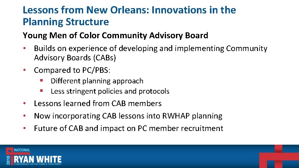 Lessons from New Orleans: Innovations in the Planning Structure Young Men of Color Community