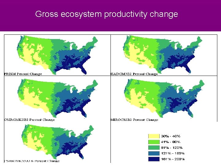 Gross ecosystem productivity change 