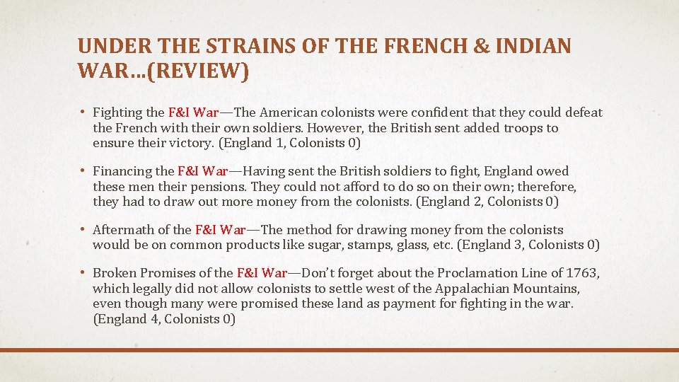 UNDER THE STRAINS OF THE FRENCH & INDIAN WAR…(REVIEW) • Fighting the F&I War—The