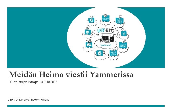 Meidän Heimo viestii Yammerissa Yliopistojen intrapäivä 9. 10. 2018 UEF // University of Eastern