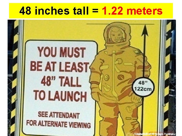 48 inches tall = 1. 22 meters tall Copyright © 2010 Ryan P. Murphy