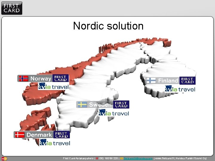 Nordic solution First Card Asiakaspalvelu | (09) 165 86 220 | firstcard. fi@nordea. com