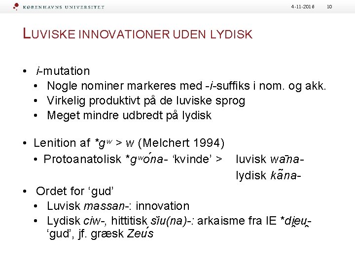 4 -11 -2016 LUVISKE INNOVATIONER UDEN LYDISK • i-mutation • Nogle nominer markeres med