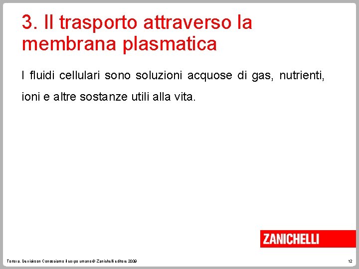 3. Il trasporto attraverso la membrana plasmatica I fluidi cellulari sono soluzioni acquose di