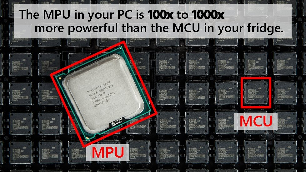 The MPU in your PC is 100 x to 1000 x more powerful than