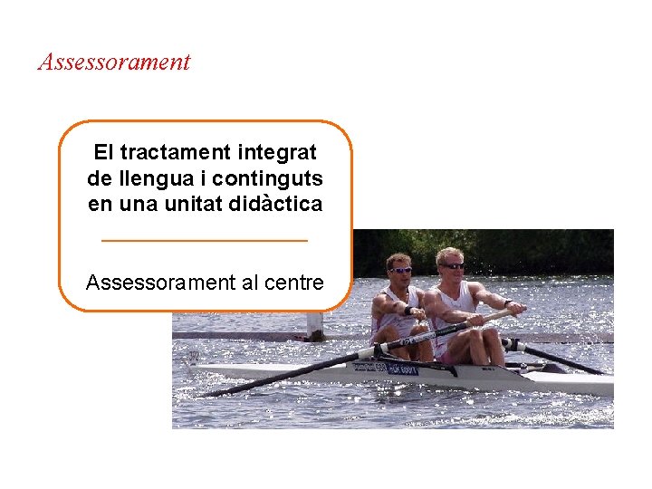 Assessorament El tractament integrat de llengua i continguts en una unitat didàctica _________ Assessorament