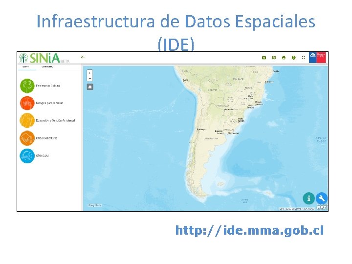 Infraestructura de Datos Espaciales (IDE) http: //ide. mma. gob. cl 