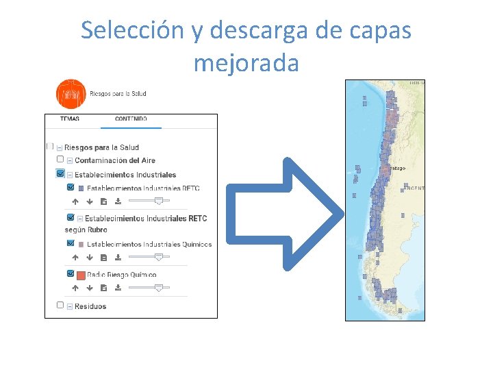 Selección y descarga de capas mejorada 