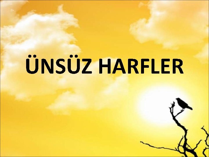 ÜNSÜZ HARFLER 