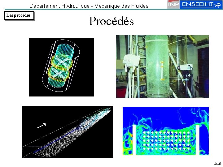 Département Hydraulique - Mécanique des Fluides Les procédés Procédés 4/40 