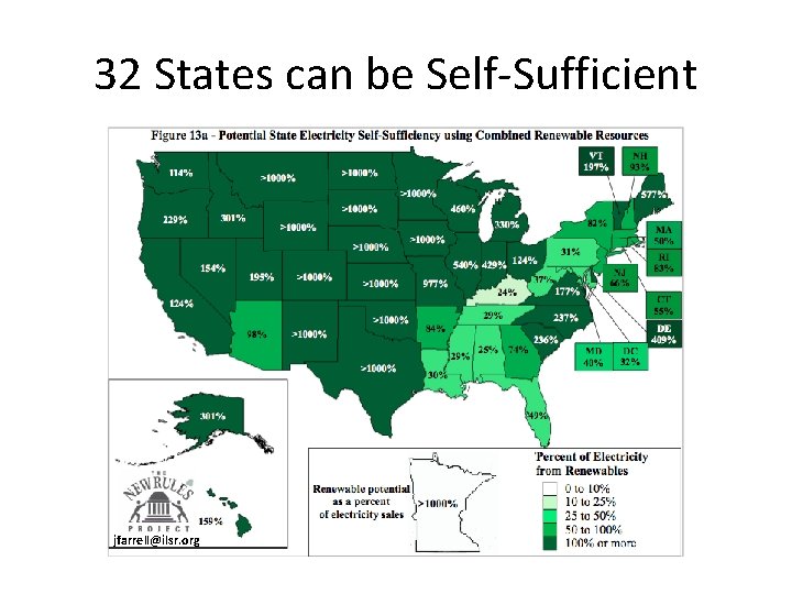 32 States can be Self-Sufficient jfarrell@ilsr. org 
