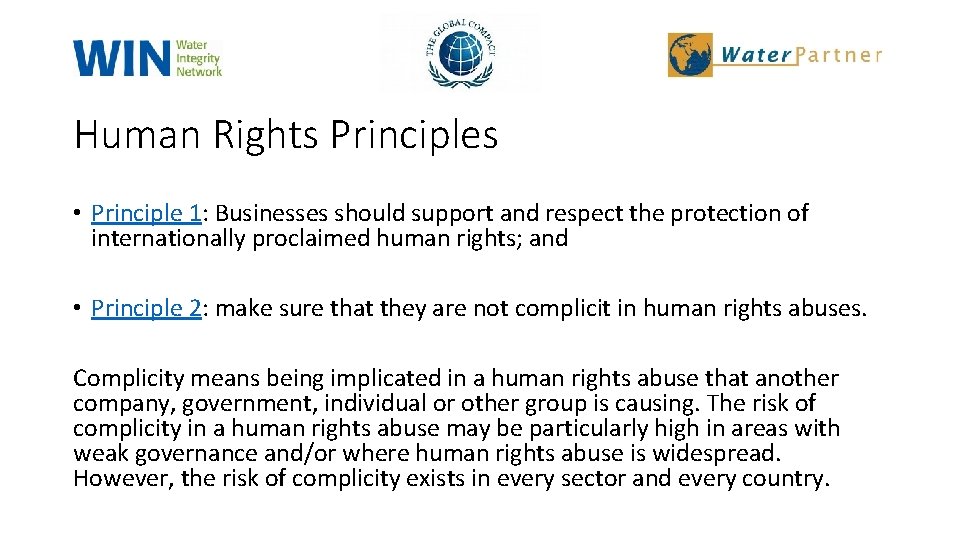 UNGlobal Compact And why the 2016 Water Integrity