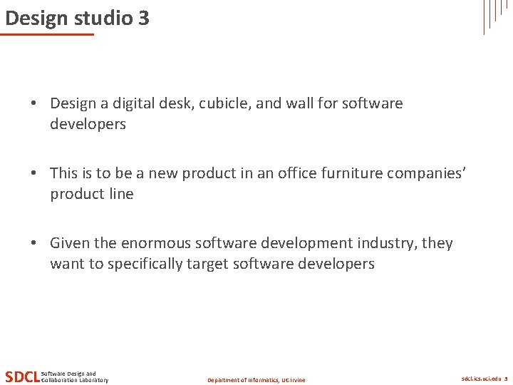 Design studio 3 • Design a digital desk, cubicle, and wall for software developers