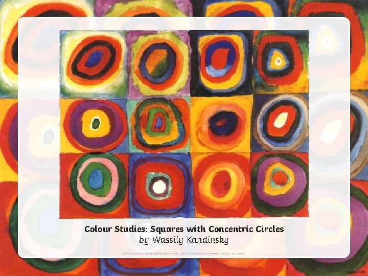 Colour Studies: Squares with Concentric Circles by Wassily Kandinsky Photo courtesy of Nailsand. Noms