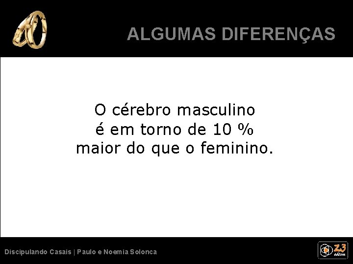 ALGUMASSÃO DIFERENÇAS NORMAIS. O cérebro masculino é em torno de 10 % maior do