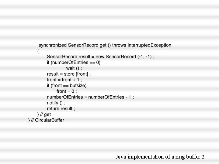 Java implementation of a ring buffer 2 