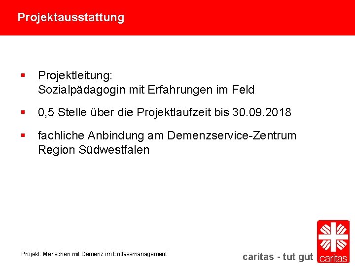 Projektausstattung § Projektleitung: Sozialpädagogin mit Erfahrungen im Feld § 0, 5 Stelle über die