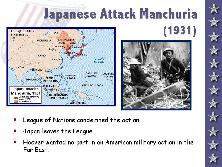 Japanese Attack Manchuria (1931) § League of Nations condemned the action. § Japan leaves