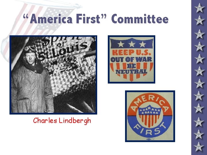 “America First” Committee Charles Lindbergh 