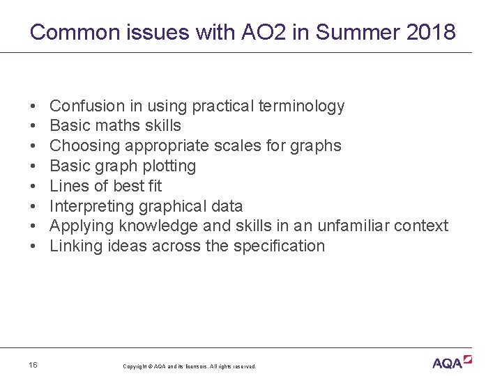 Common issues with AO 2 in Summer 2018 • • 16 Confusion in using