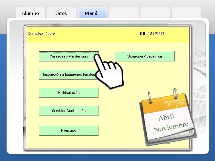 Alumno Datos Menú 