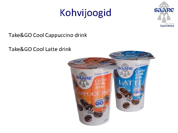 Kohvijoogid Take&GO Cool Cappuccino drink Take&GO Cool Latte drink 