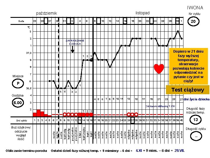 IWONA listopad październik Data 23 25 27 29 2 31 6 4 8 10
