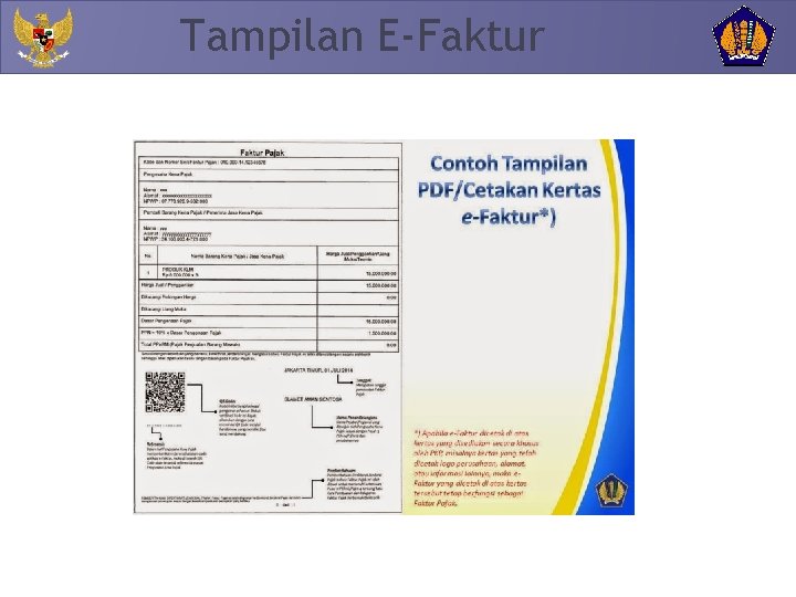 Tampilan E-Faktur 