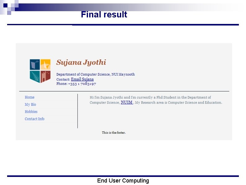 Final result End User Computing 