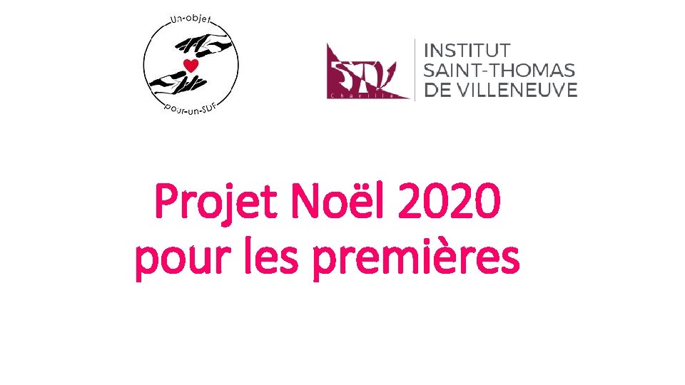 Projet Noël 2020 pour les premières 