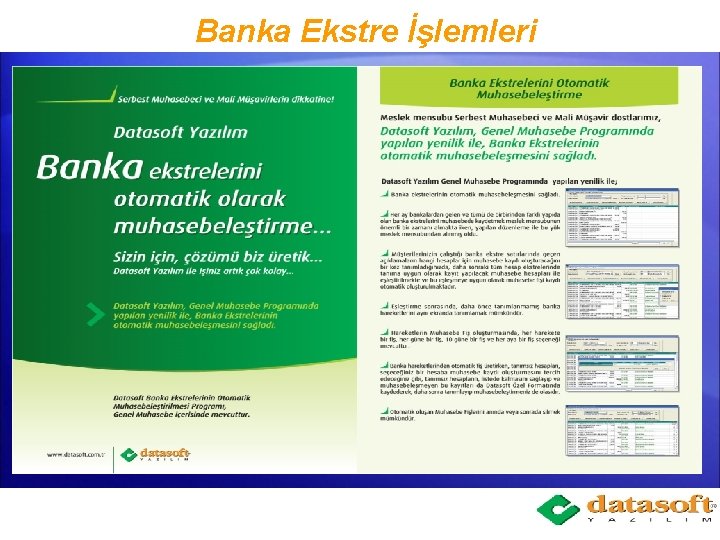 Banka Ekstre İşlemleri 