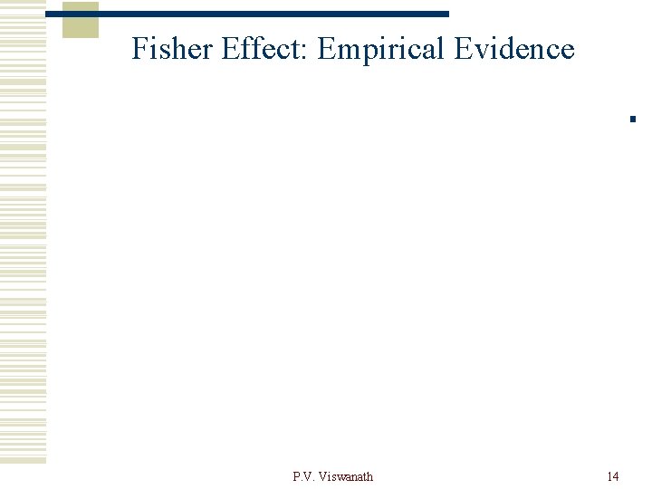 Fisher Effect: Empirical Evidence P. V. Viswanath 14 