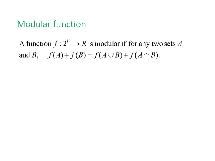 Modular function 