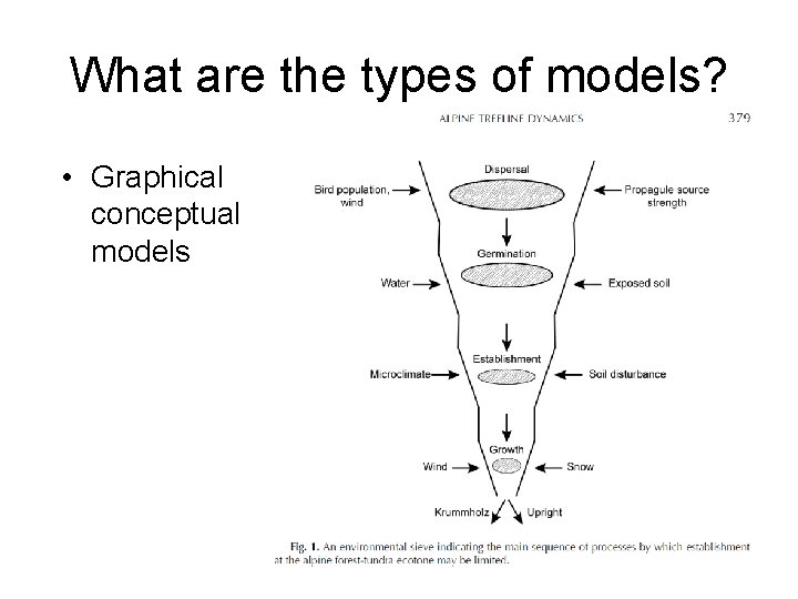 What are the types of models? • Graphical conceptual models 
