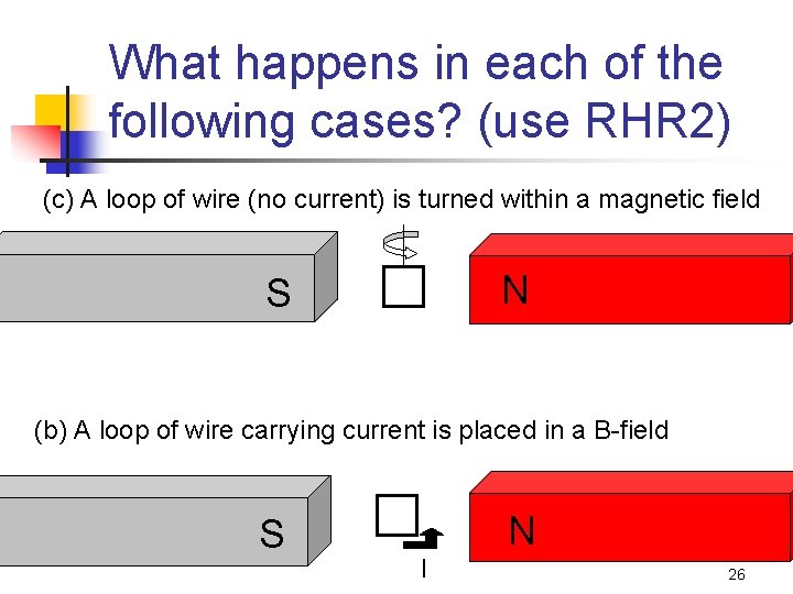 What happens in each of the following cases? (use RHR 2) (c) A loop