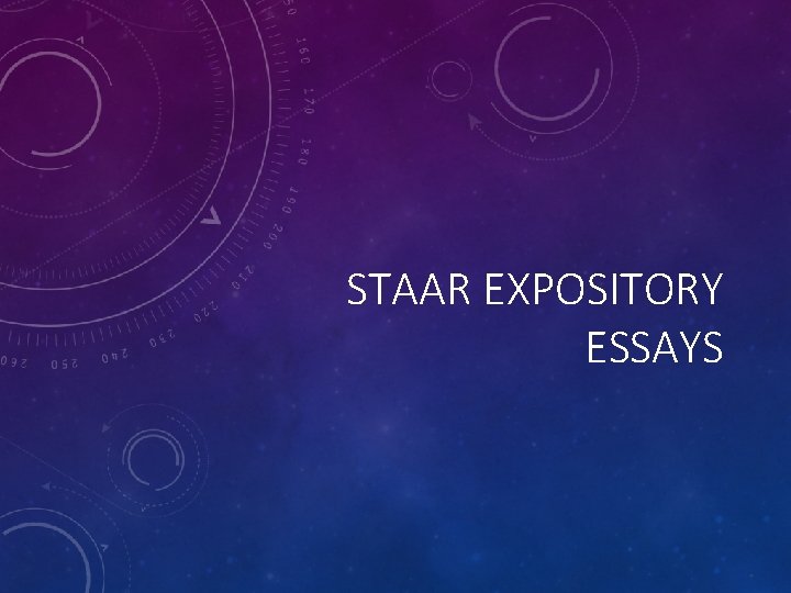 STAAR EXPOSITORY ESSAYS 