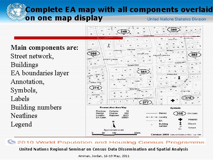 Complete EA map with all components overlaid on one map display Main components are: