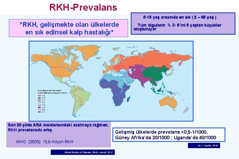 RKH-Prevalans 5 -15 yaş arasında en sık ( 2 – 65 yaş ) *RKH,