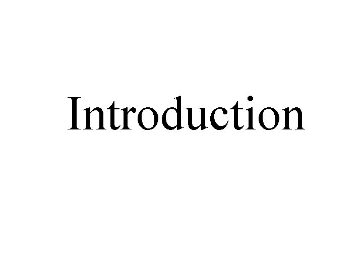 Introduction 