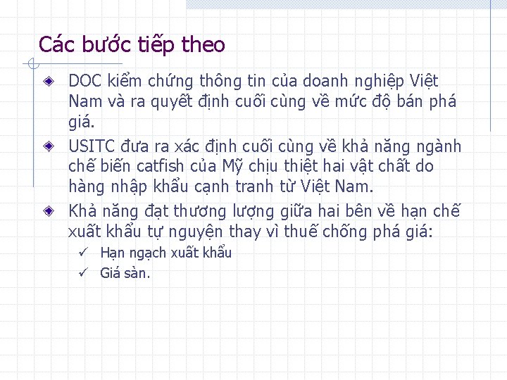 Các bước tiếp theo DOC kiểm chứng thông tin của doanh nghiệp Việt Nam
