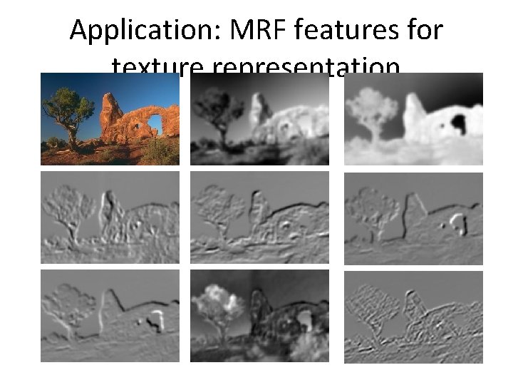 Application: MRF features for texture representation 