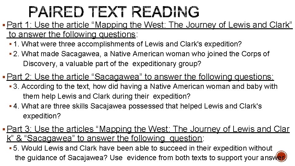 Power Point Part 1 Use the article Mapping