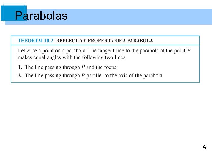 Parabolas 16 