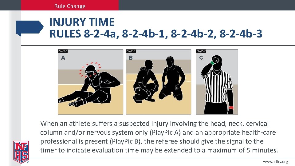 Rule Change INJURY TIME RULES 8 -2 -4 a, 8 -2 -4 b-1, 8