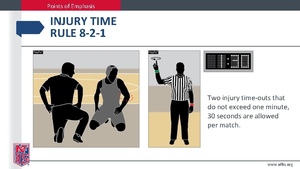 Points of Emphasis INJURY TIME RULE 8 -2 -1 Two injury time-outs that do