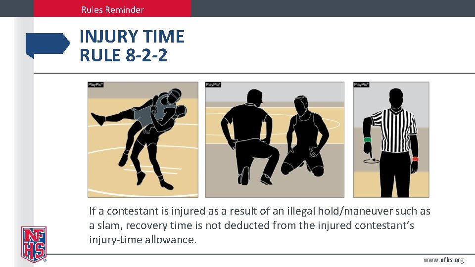 Rules Reminder INJURY TIME RULE 8 -2 -2 If a contestant is injured as