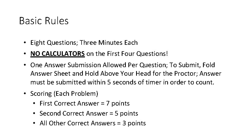 25 th Annual John OBryan Mathematics Contest TwoPerson
